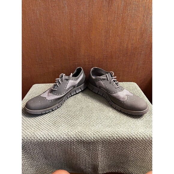 Cole Haan Men's Zerogrand Embrostich Wingtip Oxford Sneaker Gray Size 13M - Picture 2 of 5